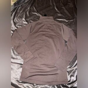 NWT Brown Seamless Mock Neck
